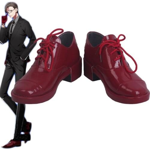 Hypnosis Mic Division Rap Battle DRB Iruma Jyuto Cosplay Shoes Red Boots Custom Made Any Size