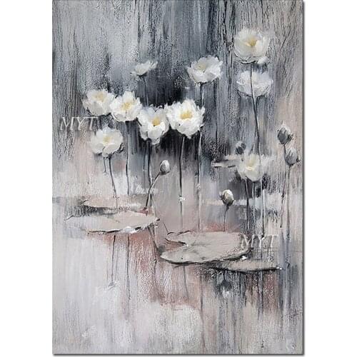 New Lotus Floral Design Canvas Picture Wall Decorative Oil Painting Art Hot Selling Competitive Goods Paintings Wall Canvas Art