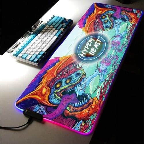 Mouse Pad Rgb Mat Cute Gaming Accessories CS Pc Gamer Girl Keyboard Wrist Rest Genshin Impact Stitch Solo Leveling Lol Valuing