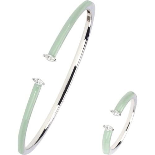 TIRIM Colorful Bangle Rings for Women Simple Niche Design Bestie Personality Fashion Bracelet Female Accessories Students Gift