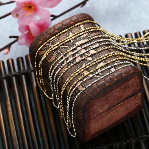 DIY hairpin material 1 rice price pure copper chain antique handmade hairpin material tassel O-shaped chain bead snake