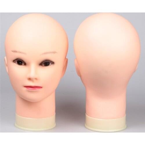 Model head fake head wig stents doll head high quality soft glue little bald beauty make-up exercises