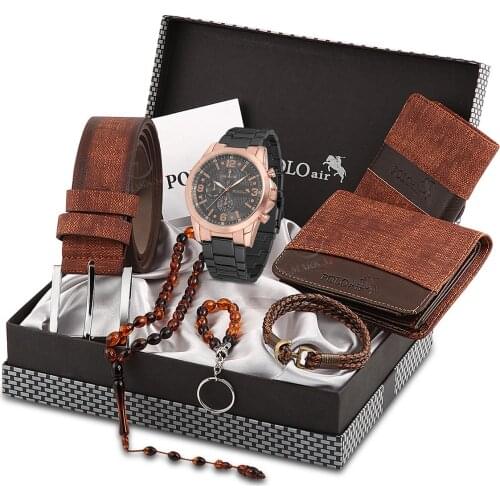 Polo Air Mens Wrist Watch And Wallet Belt Keychain Wristband The BOILER PL-0398E1