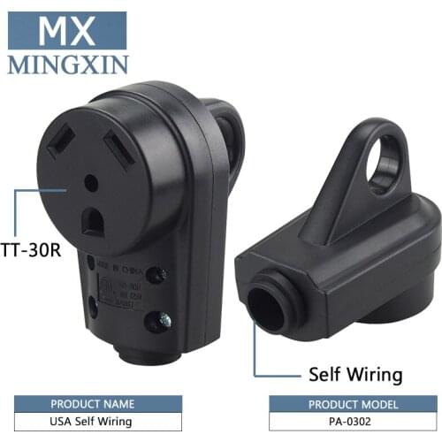 [Nema TT-30R] 30Amp Heavy Duty RV Replacement Socket, nema TT-30R 30AMP Trailer Extension Power Cable conversion plug