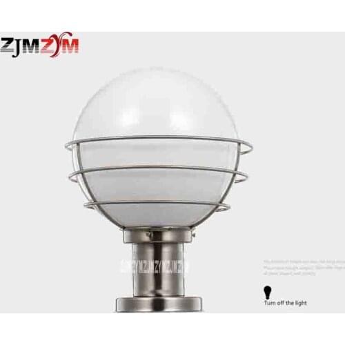 New DL-0101 Stainless Steel Stigma Lamp Outdoor Waterproof Classic Round Ball Lamp Pillar Lamp Villa Gate Lights Diameter 200mm
