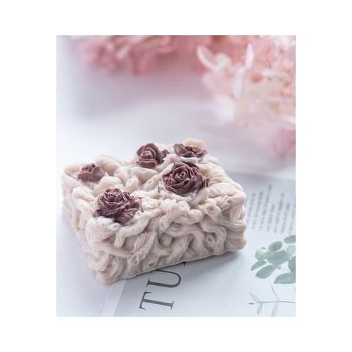 PRZY Silicone Flower Soap Handmade Silicone Mold Vine Rose Flower Mold Soap Making Moulds Resin Clay Molds Eco-friendly