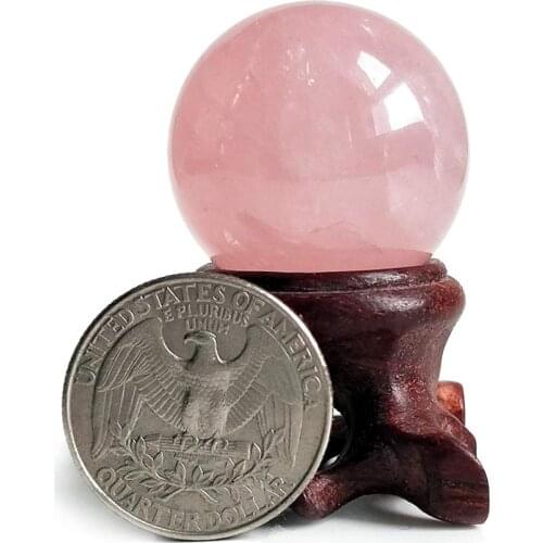 Rose quartz crystal ball natural stones and minerals gemstones healing sphere home decoration