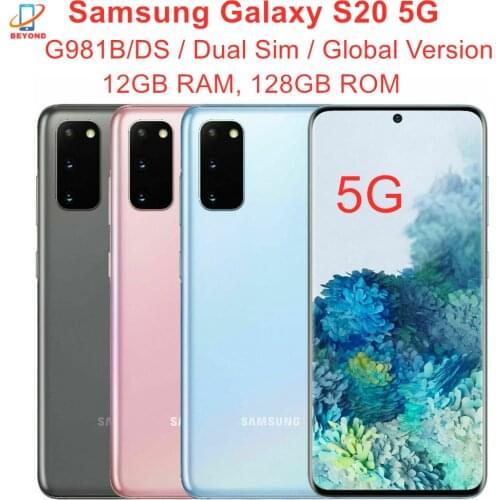 Samsung Galaxy S20 5G Duos G981B/DS Dual Sim Global Version 6.2" ROM 128GB RAM 12GB Exynos NFC Cellphone Octa Core Mobile Phone
