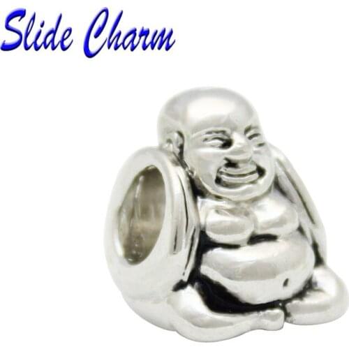 Slide charm Free shipping New European and American fashion Tatu Maitreya religion beads fit Pandora charm bracelet
