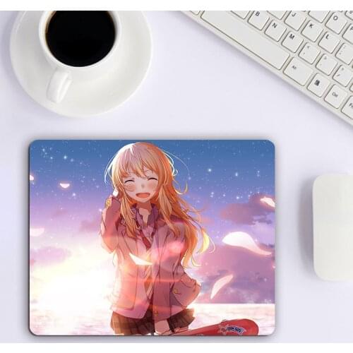Cute Small Mousepad With Cute Cartoon Pattern of Your Lie in April Keyboard Gaming Pad for Mouse Non-slip Mat Laptop Gamer Desk