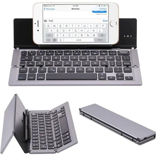 Mini Foldable Bluetooth Keyboard for iphone ipad PC tablet phon iPad Mini/Pro/Air For Samsung Smartphones Portable Travel Keypad