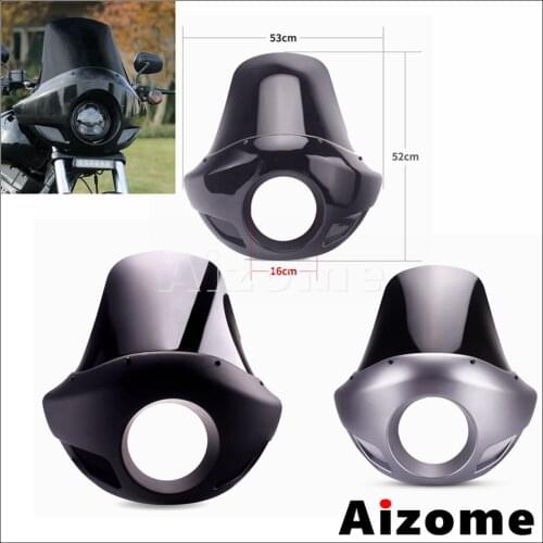 Motorcycle 5.75" Headlamp Fairing Kit For Harley Sportster Dyna Touring Sport Cafe Racer Headlight Cover Front Cowl 35-49mm Fork