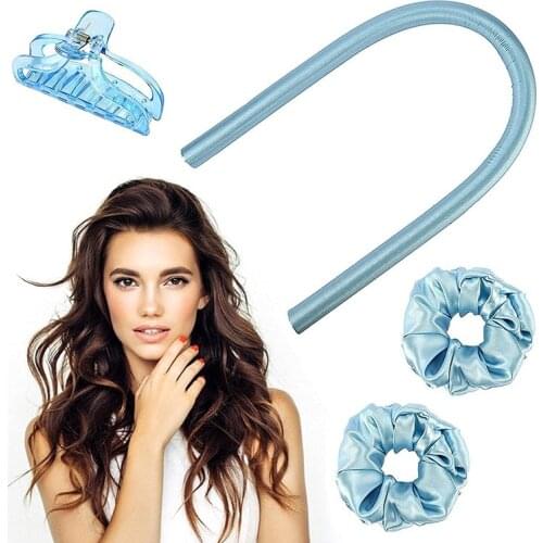 Heatless Curling Rod Headband No Heat Curls Ribbon Hair Rollers Sleeping Soft Headband Hair Curlers DIY Hair Styling Tools