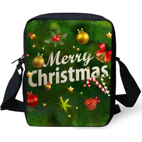 ELVISWORDS Xmas Cute Cat Dog Meseenger Bags Women Christmas Snowman Shoulder Bag For Lady Girls Boys Gift Satchels Crossbody Bag