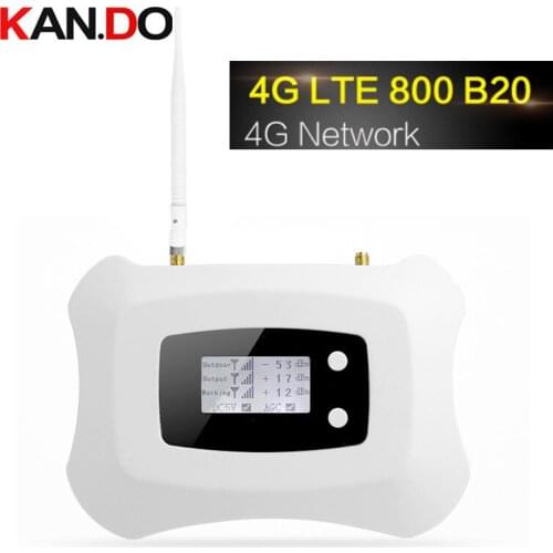 4G LTE 800mhz Band 20 70dB Cell Phone Signal Amplifier Cellular Booster LTE 800 Mobile Repeater 4G Booster Antenna Set For Home