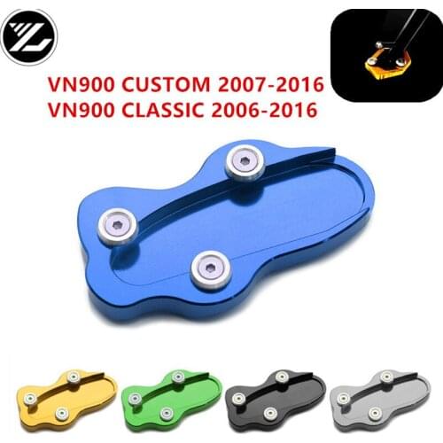 Motorcycle Side Stand Kickstand Enlarge Extension Pad for KAWASAKI VN900 CUSTOM 2007-2016 VN900 CLASSIC 2006-2016