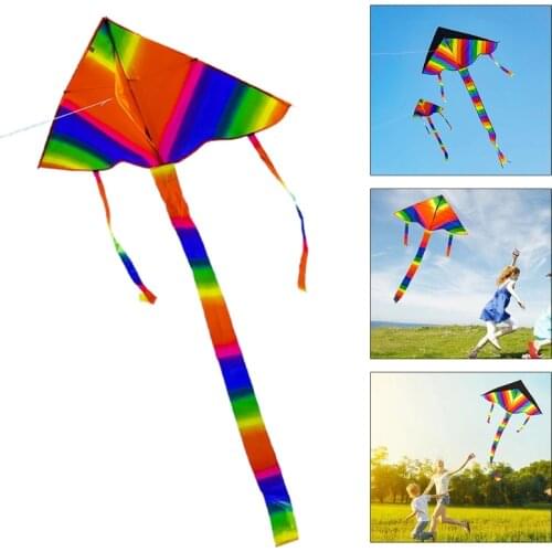 Spring Rainbow Kite Wind Kite Product Wind Spanner Interactive Outdoor Kit Beach Sports Toy for Toddlers Easy Flyer Kite Y4UD