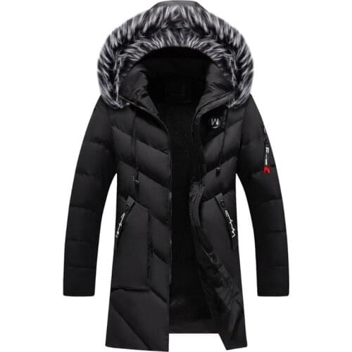 High Quality Winter Plus Velvet Jacket Men Casual Thicken Warm Windproof Hooded Coats Mens Fashion Fur Windbreaker Long Parkas