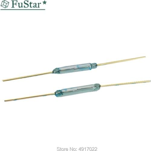 10pcs MKA10110 Reed Switch 1.8*10mm Magnetic Control Switch Green Glass Reed Switches Glass Normally Open NO Contact For Sensors
