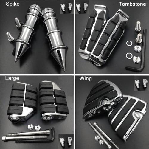 Rear Spike Foot Peg For 96-01 Yamaha Royal Star XVZ1300A Boulevard Silverado Tour Classic Deluxe Passenger footpeg Rest pedal