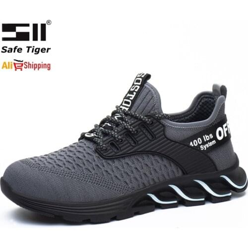 Safety Work Shoes for Men Steel Toe Construction Work Boots Breathable Men Work Safety Sneakers New Fashion Safety Footwear