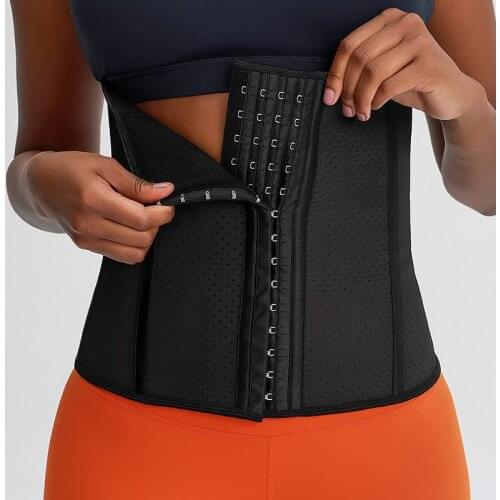 Fitness Waist Support Belt Mesh Punching Breathable Sports Corset For Belly Shaping Clothes Women Long 9-bone Shaping Belt Waist