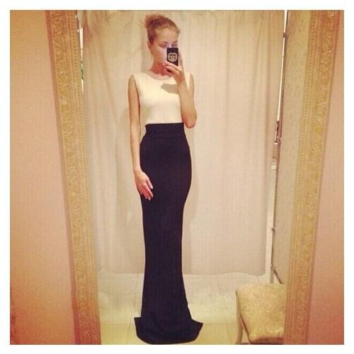 Robe Longue Femme Ete Sexy Sleeveless Backless Split Maxi Jurken Dress to The Floor Elegant Splice Long Vestidos De Festa VN126