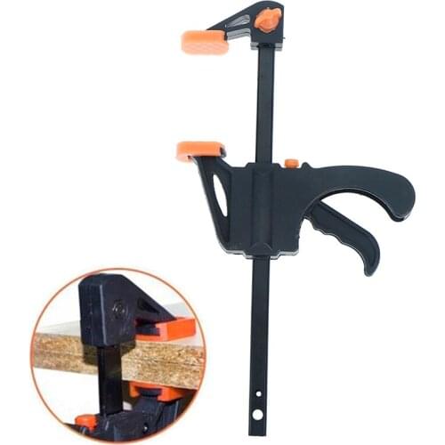 1PCS Quick Ratchet Release Speed Squeeze Wood Working Bar F Type Clamp Fixture Grip Woodworking Clip Kit