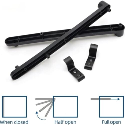 2PCS Cabinet Door Slide Track,Plastic Slide,Ambry Slippery Course Door 90 Degrees Open And Close Flip Slide Track Accessories