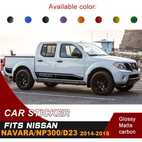 2Pcs left and right stripe side door graphic Vinyl car sticker fit FOR NISSAN NAVARA NP300 2014-2019