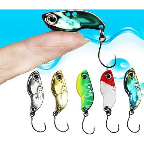 5Pcs 28mm Mini Vibration 3D Eyes Fishing Metal Bait Fake Lure for Outdoor MiniFake Lure
