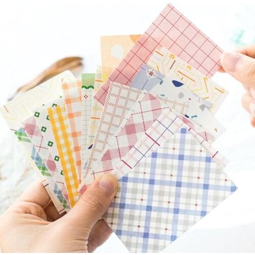 50 Sheets/pack Geometric Pattern Material Paper Junk Journal Planner Craft Paper Scrapbooking Vintage Decorative Diy Craft Album
