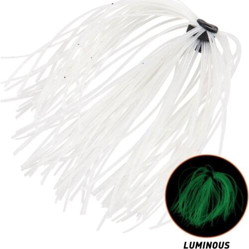 60pcs/lot silicone artificial bait lure accessories with luminous 50 strands Jig Skirts for spinner bait fishing lures tackle