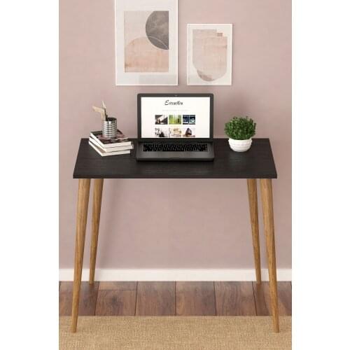 60x90 Cm Black Wooden Desk Office Computer Dining Table