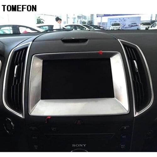 Auto Accessories For Ford Edge 2.7T 2015 ABS Matte Plastic Interior Car GPS Navigation Panel Cover Trim Styling Decal Frame