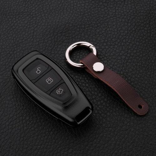 Alloy Car Key Cover Case For FORD C-MAX FOCUS RS ST Fiesta Car Shell Styling Key Shell Protection keychain