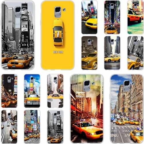 New York City Times Square Taxi For Phone Case Samsung Galaxy j6 J8 J7 J5 J3 J4 Plus 2018 2017 2016 J610 Prime Soft Silicone