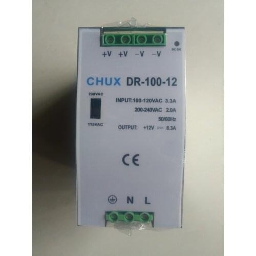DR-100-12) 12v 8.3a din rail power supply 100w 12V DIN Rail power supply for led light free shipping