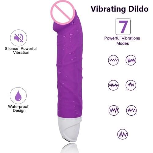 Dildo Vibrator for Women 7 Speed G Spot Female Vaginal Clitoral Stimulator Silicone Adult Sex Toy AV Stick Masturbator Sex Shop