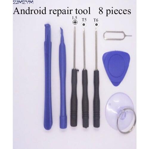 Hot selling 8 in 1 Mobile Phone Repairing Tool Kit Spudger Pry Opening Tool LCD Repair Tools with 1.5MM\T5\T6 screwdrivers