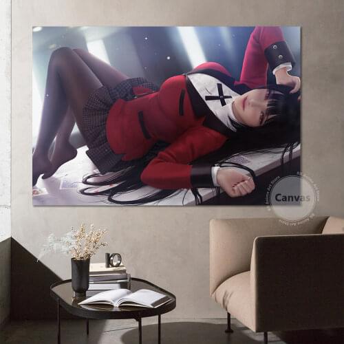 Canvas Anime Jabami Yumeko kakegurui Pictures Home Decoration Paintings Poster HD Prints Wall Art Modular Living Room