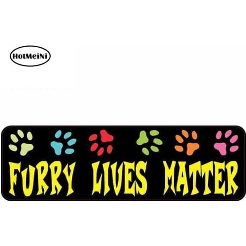 HotMeiNi 13cm x 9.1cm for Furry Lives Matter Sign Funny Car Stickers Waterproof Anime Vinyl JDM Fine Decal Car Accessories