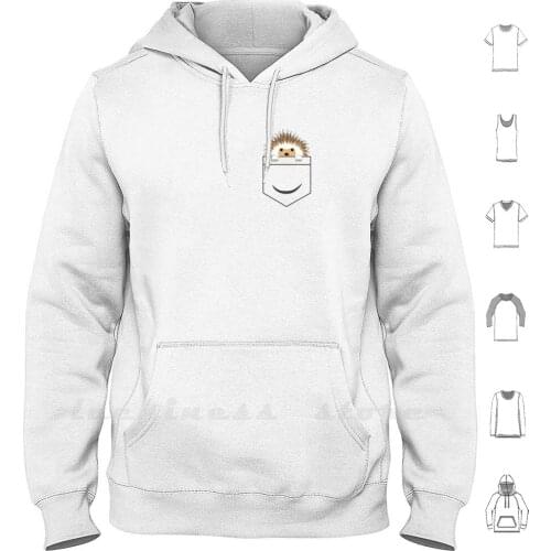 Hedgehog In Your Pocket Hoodies Long Sleeve Hedgehog Hegehog Pocket Animal Pet Cute Adorable In Your