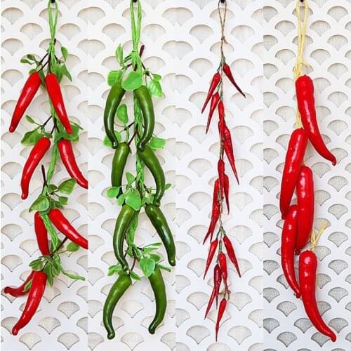 Artificial Fruit Vegetables Foam Fake Chili Pepper Simulation Food Vegetables Kitchen Garden Home Wall Decor Photography Props