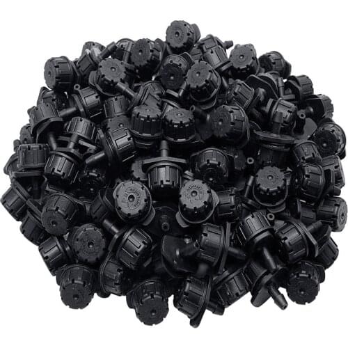 150Pcs Adjustable Irrigation Drippers Sprinklers 1/4 Inch Emitter Dripper Mini Drip Irrigation Sprinklers for Lawn
