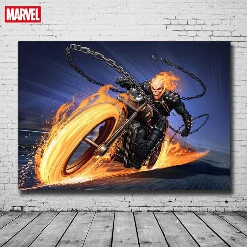 Classic Sci-Fi Movie Ghost Rider Art Poster Canvas Painting Living Room Bedroom Decoration Painting Cuadros Decor