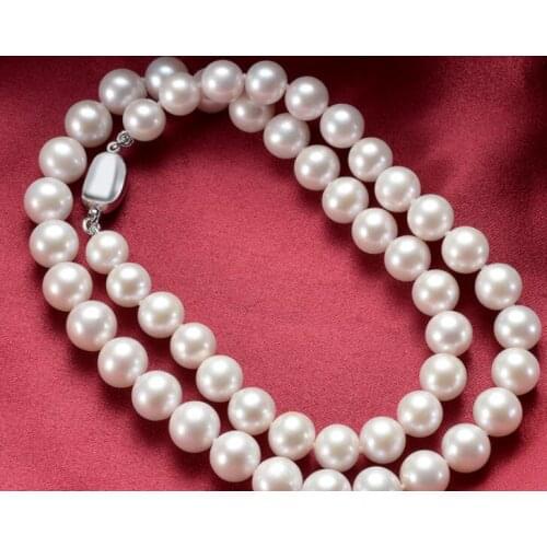 PRETTY 10-11MM SOUTH SEA WHITE PEARL NECKLACE 18INCH 36"