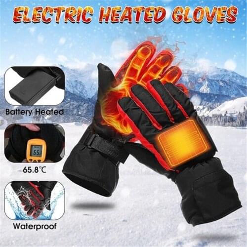 Motorcycle Electric Heated Gloves Touch Screen Street Gear Racing Gloves Snowboard Skiing Gloves Windproof Waterproof Men Women