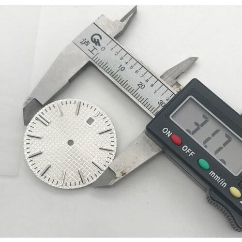 Mens watch accessories 31mm blue, black, white dial calendar window table accessories suitable for: 2813 8215 movement