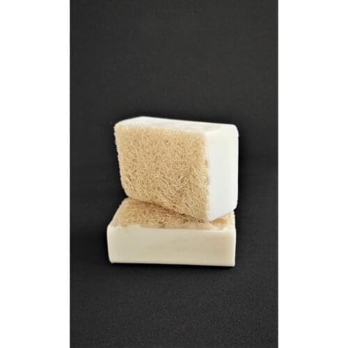 Goat Milk Handmade Soap, Natural Gourd Fiber Goat Milk Soap 120G. 2 pcs sent